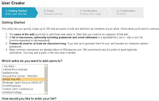 Wikispaces Improves - Allows Student Users