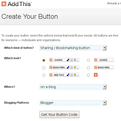 Blogspot Tip - Make It Easy for Readers to Share Your Blog Entry