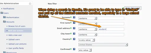 Moodle Tip - Handling Student Accounts and Email