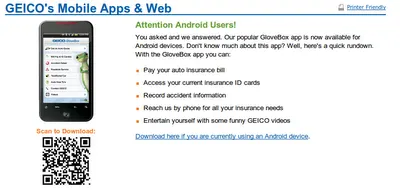 GEICO Insurance has Android App