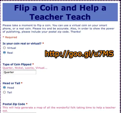 Flip a Coin and Help A Teacher Teach