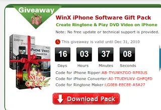 Software Giveaway from Digiarty - WinX iPhone iPod iPad Ripper (Expires 12/31/2010)