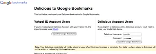 Google To the Rescue - Importing Delicious Bookmarks