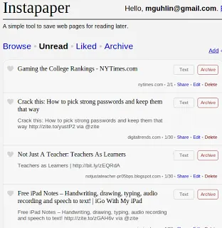 InstaPaper/ReadItLater&lt;&gt;EverNote