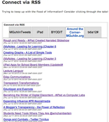 Embed RSS Feeds in GoogleSites Wiki @mlowak