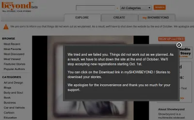 Goodbye, ShowBeyond
