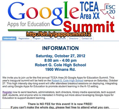 Google Apps for Education gafe Free Conference Google20