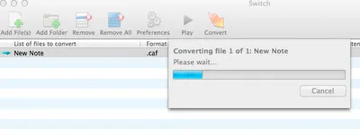 Converting iPad CAF Audio to MP3 (EverNote and AudioNote)
