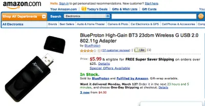 Cheap WiFi via USB for RaspberryPi