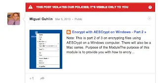 Violating Google Policies with My Blog Posts