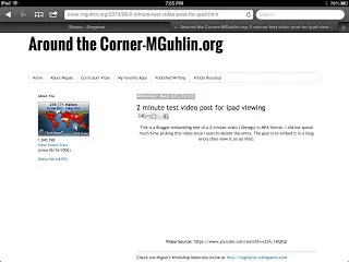 2 minute test video post for ipad viewing