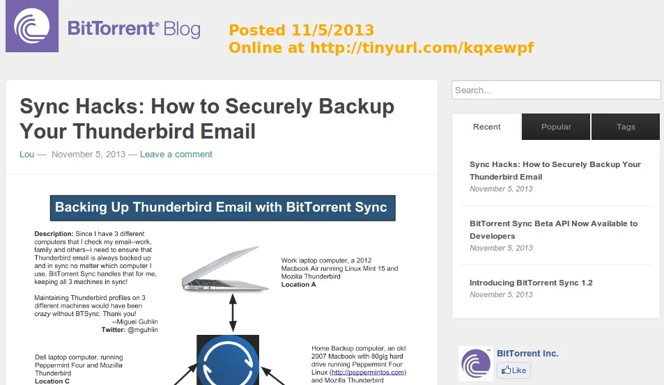 How to Securely Backup Your Thunderbird Email btsync synchacks