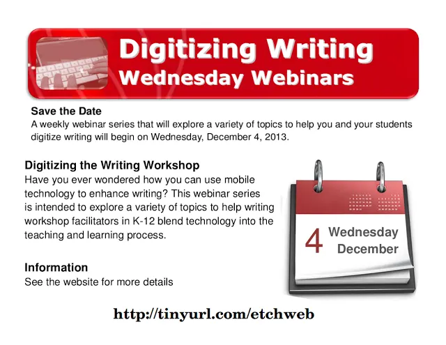 Wednesday Webinar Series - Digitizing the Writing Workshop @msrodz97 writing txed @tcea