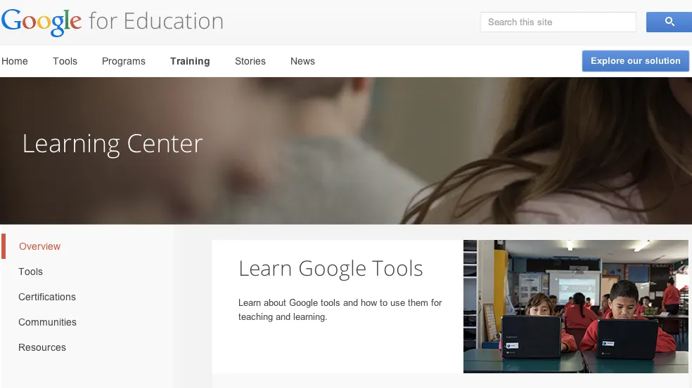 Google Announces Education Learning Center