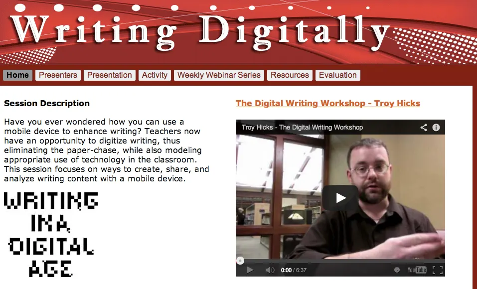 tcea14 - Writing Digitally Session Podcast and Materials @diben