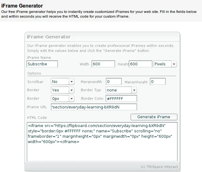 Embed @Flipboard in Blogger with iFrame