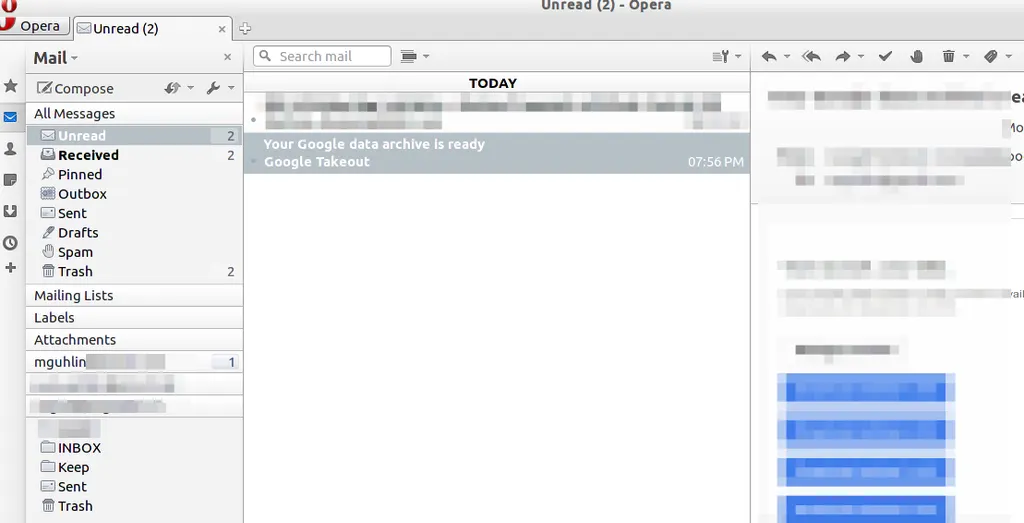 Opera Mail as a Simple eMail client