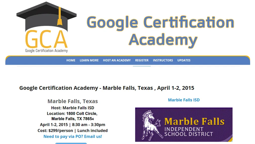 Texas Google Certification Academy txed tecsig @jrsowash