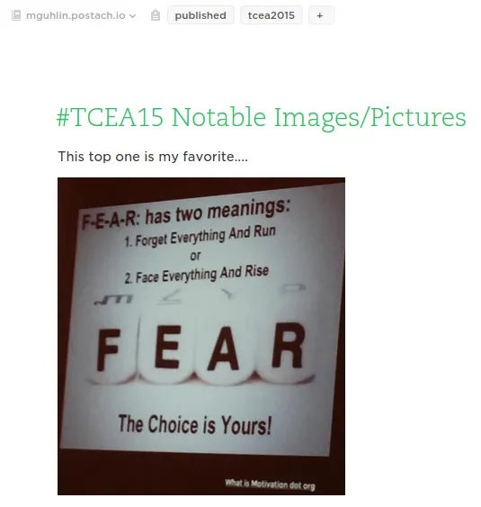 Blogging TCEA15 with @Evernote and @Postachio