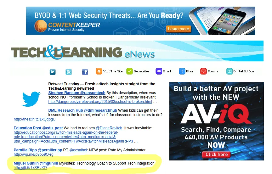 Tech&Learning's Retweet Tuesday Feature - EdTechCoaching Notes