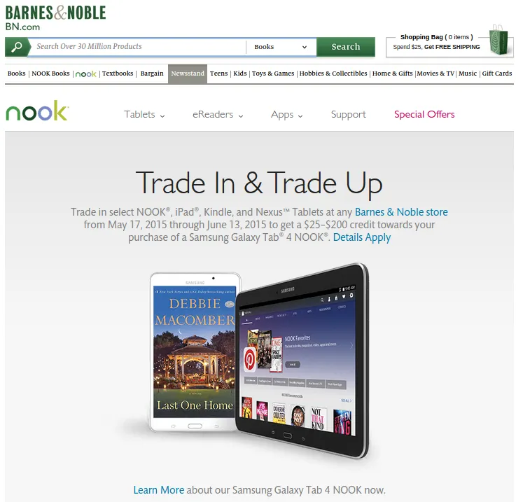 Upgrade Your Tablet - Barnes and Noble Trade In Program