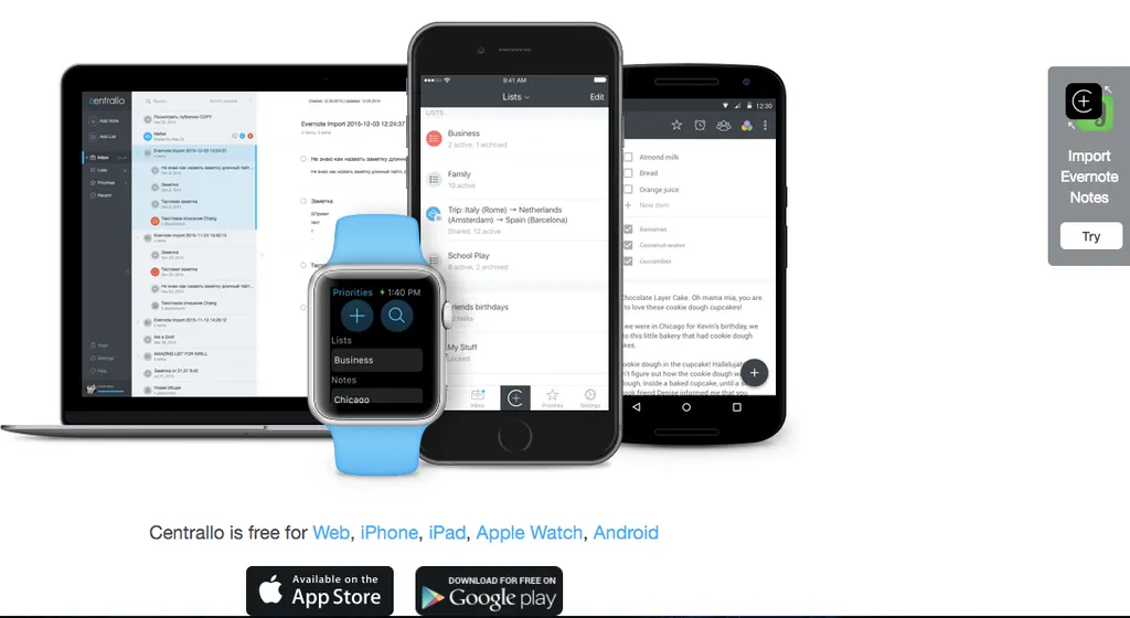 Note-Taking App - @Centrallo