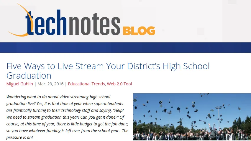 5 Ways to Live Stream Your District's High School Graduation