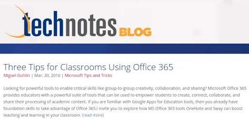 Three Tips for Classrooms Using Office 365