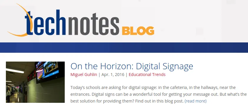 On the Horizon: Digital Signage edtech txed