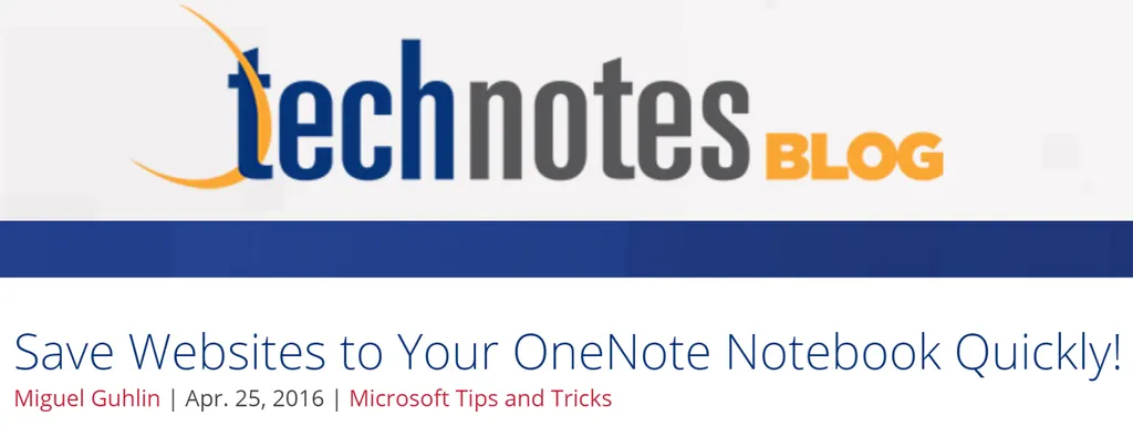 Save Websites to Your @OneNoteEDU Notebook Quickly! @msonenote @onenotec