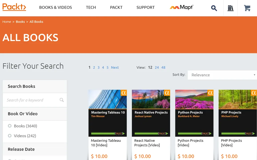Books on Sale! via Packt Publishing