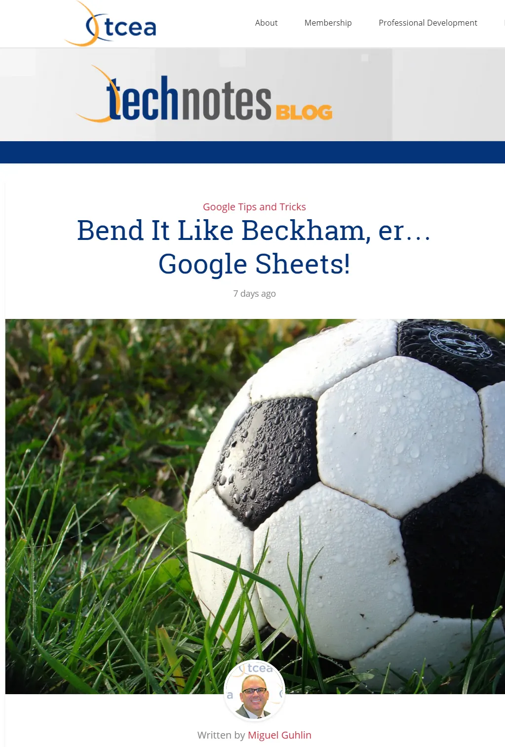Bend It Like Beckham, er… Google Sheets! edtech