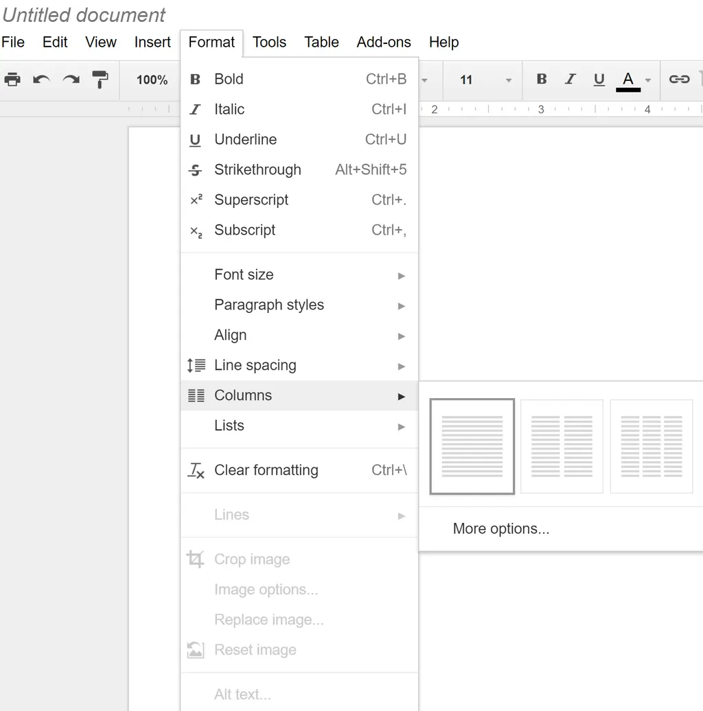 Google Enhancements! Multiple Columns
