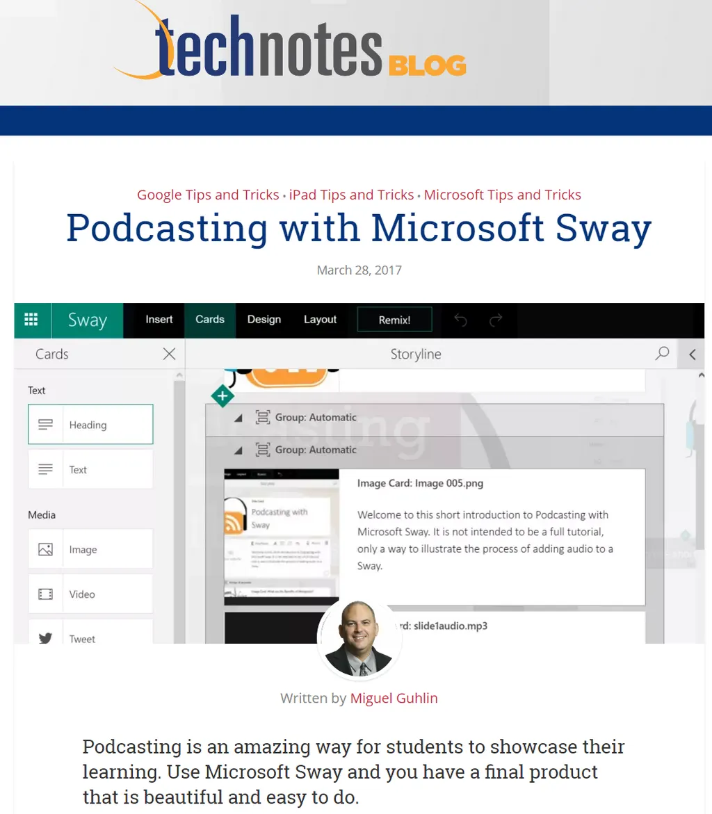 Narrated Images with Microsoft Sway