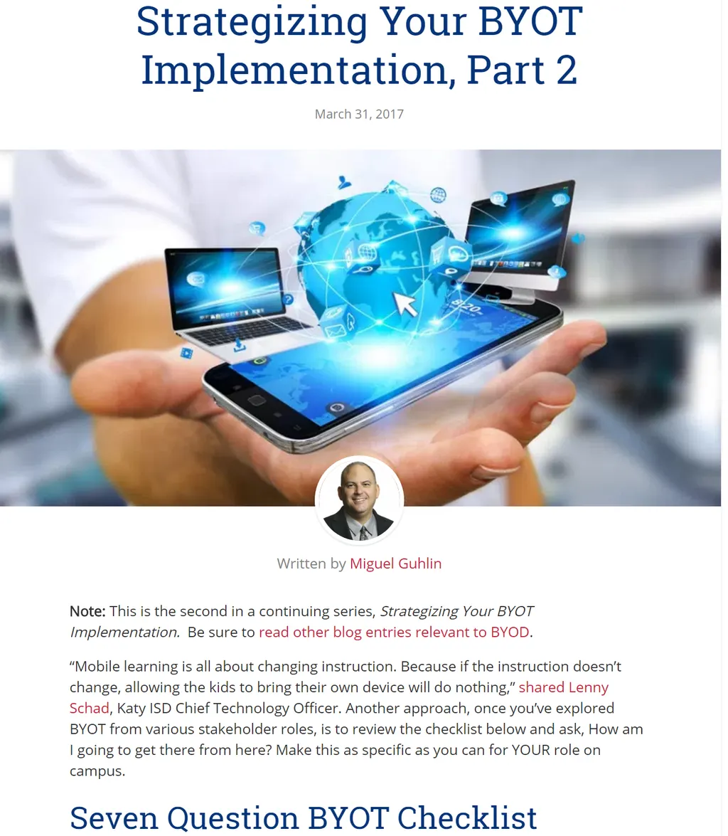Strategizing Your BYOT Implementation, Part 2