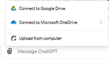 ChatGPT Feature Added - Connect to Google Drive or Microsoft OneDrive