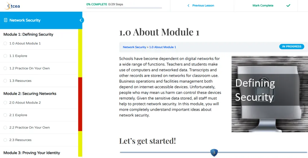 TCEA Announces Network Security Course tceajmg tcea