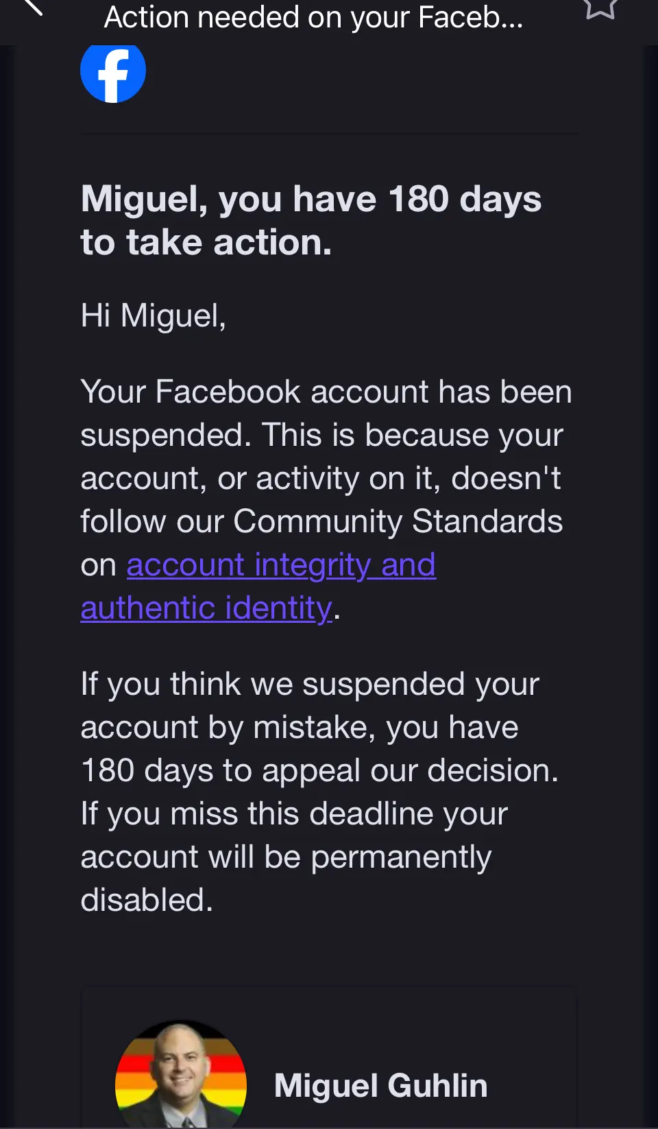 Hasta la Vista! Facebook and Meta (Update)