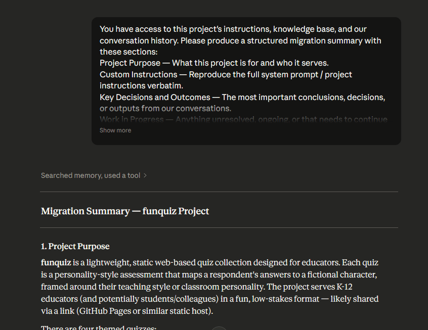 Migrating Claude Projects from One Account to Another