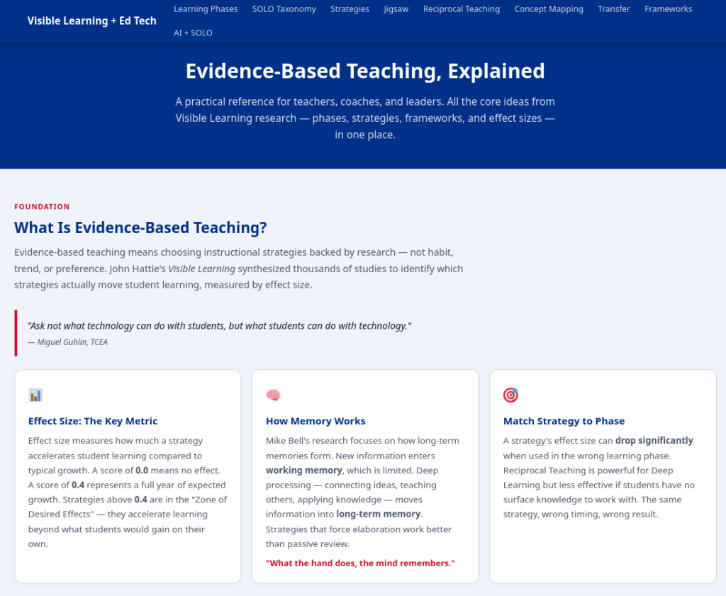 Instructional strategies by learning phase