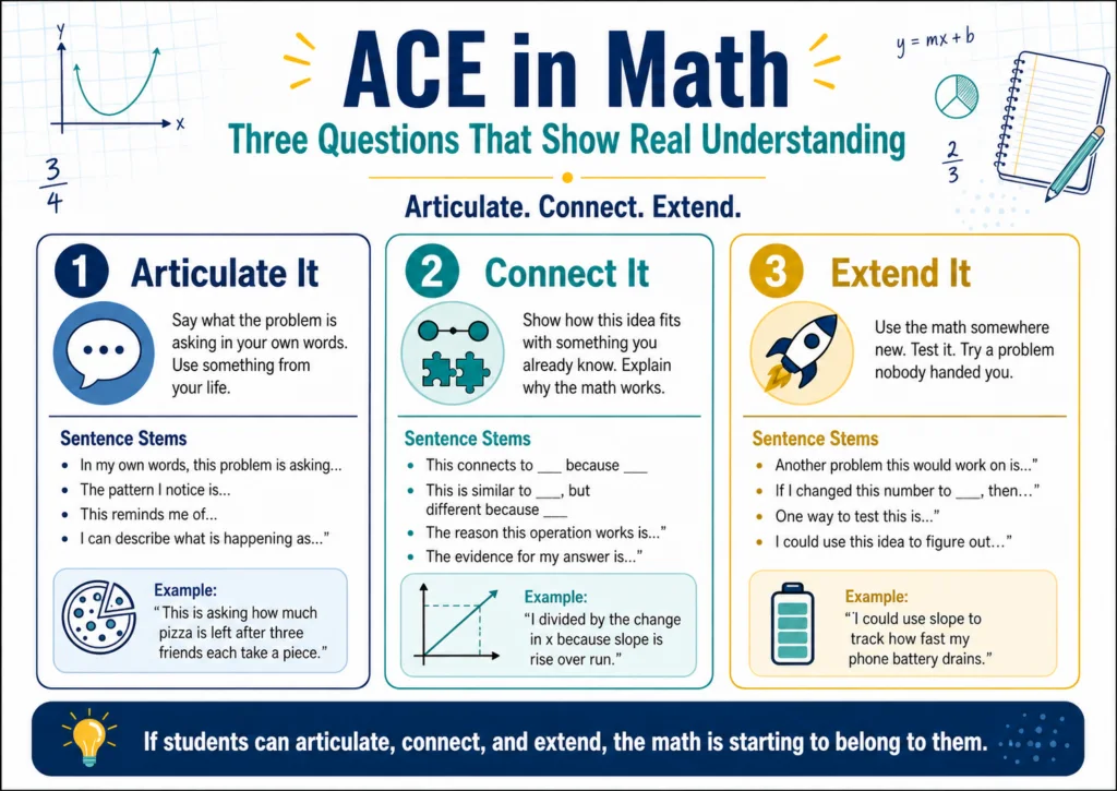 ACE in Math: Three Questions That Show Real Understanding