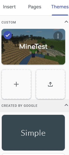 Google Sites Custom Theme