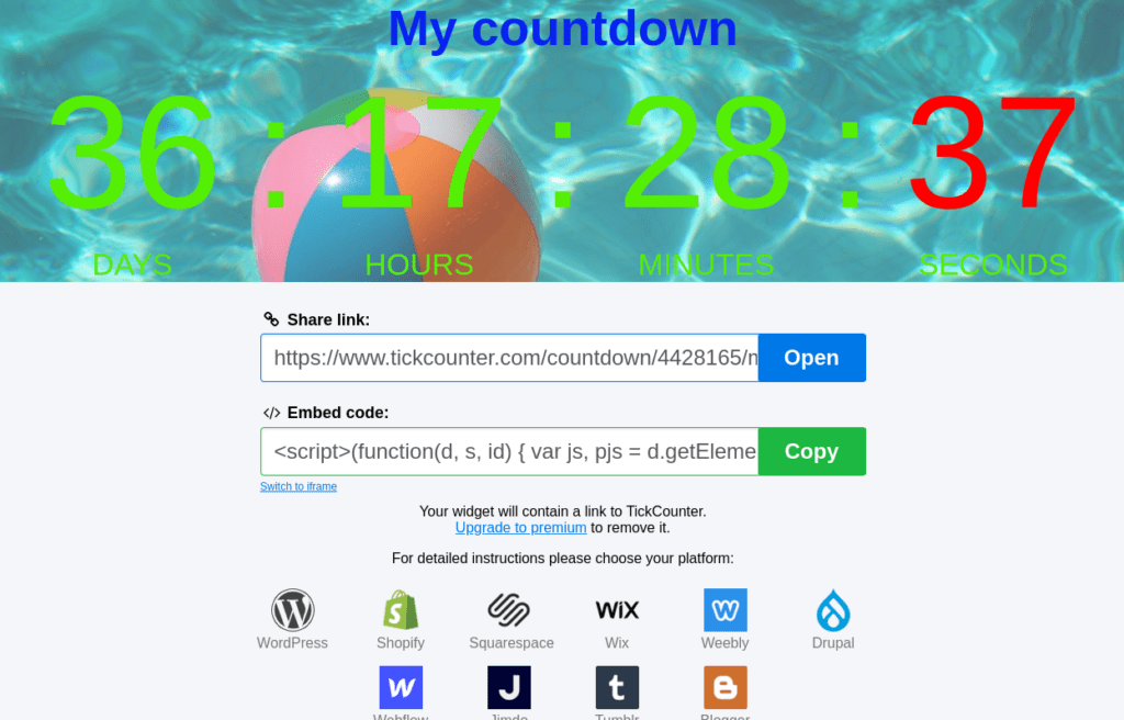 countdown timers