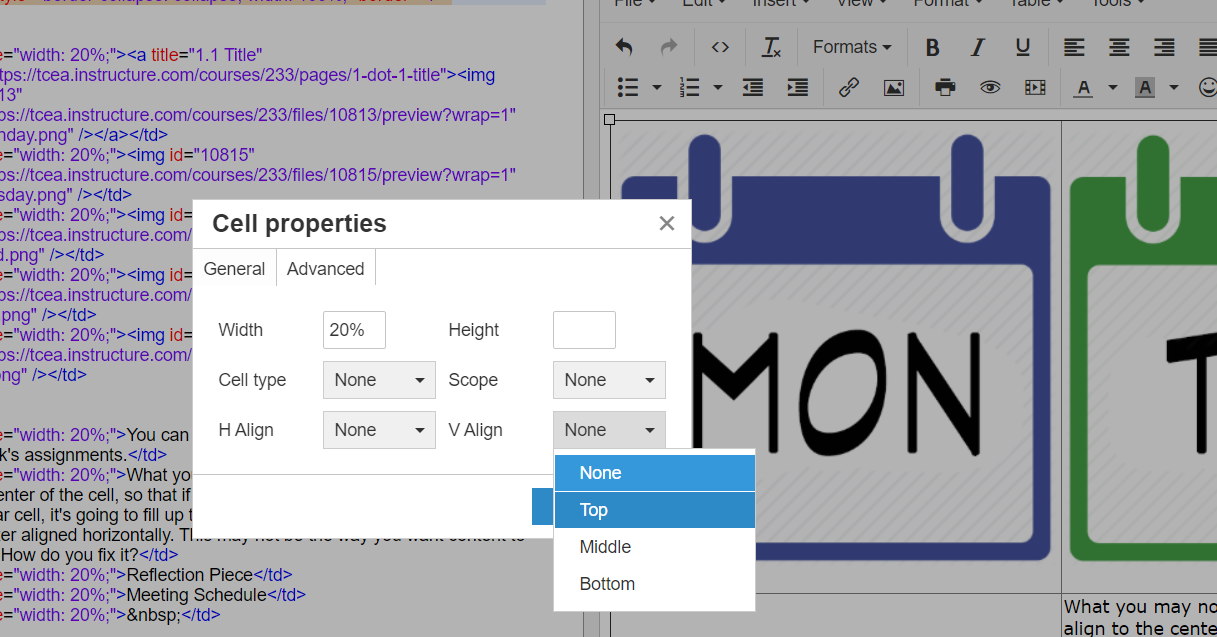 button menus